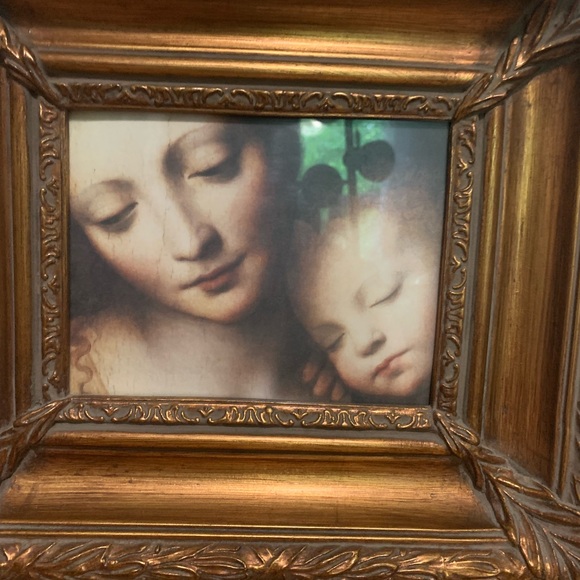 Wall Art Print in Gold Leaf Frame The Child Asleep - Picture 2 of 10